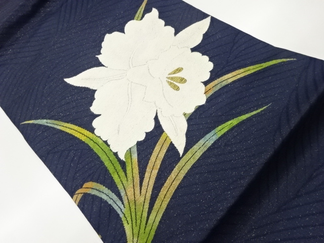 JAPANESE NAGOYA OBI / WOVEN FLOWER